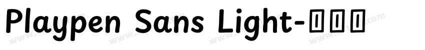 Playpen Sans Light字体转换